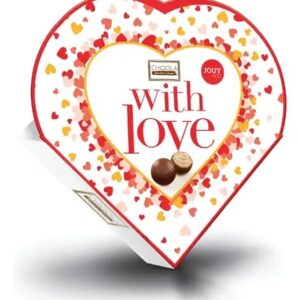 CHIQOLA HEART WHITE HAZELNUT CREAM PRALINES - 110GR