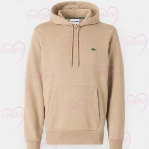 Conjunto Lacoste Masculino Bege Areia Com Zíper E Capuz - Tamanho 5 (L) Importado E.u.a